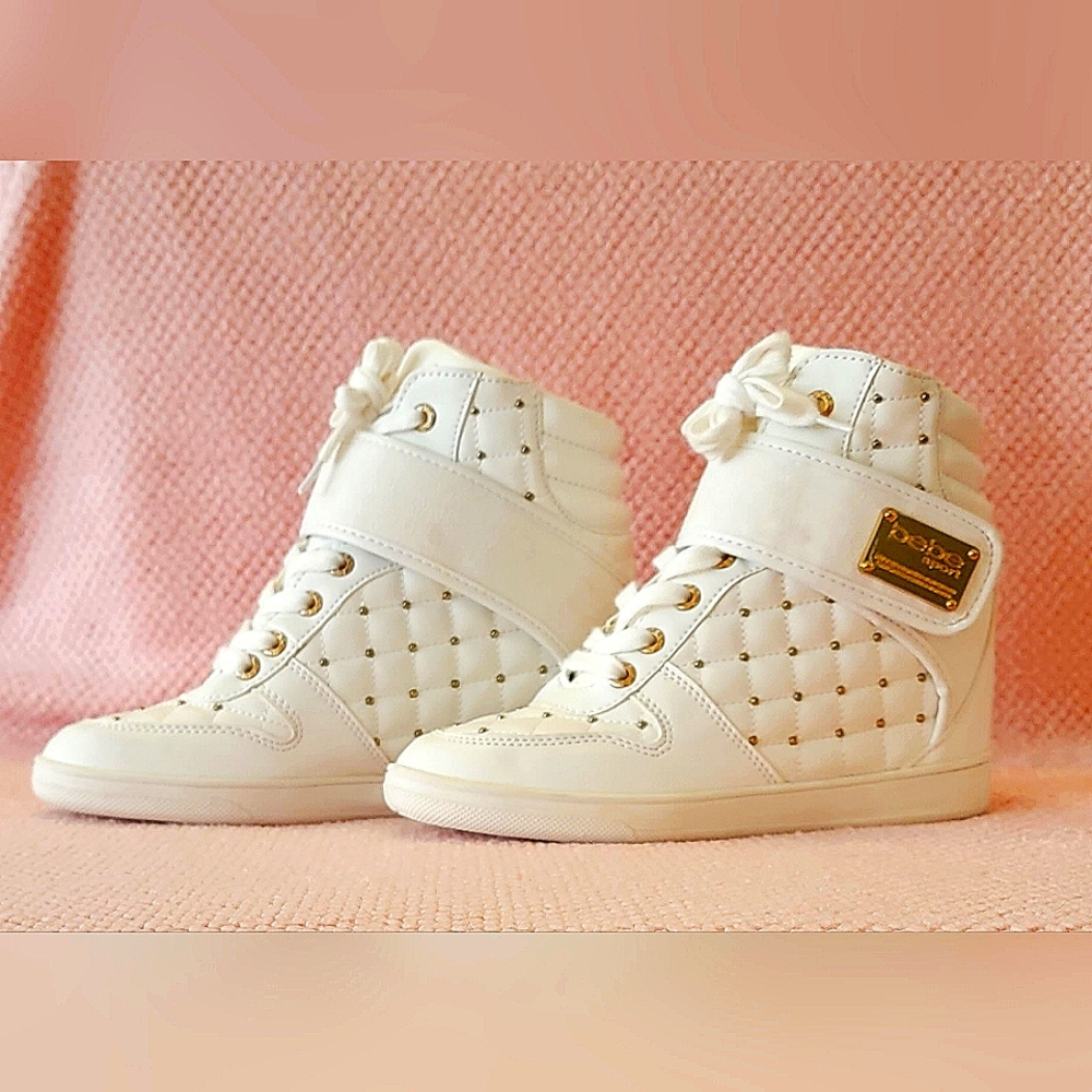 Bebe Sport Wedge Sneaker Size 6.5 PLEASE READ FULL DESCRIPTION